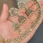 Mirror Chokker With Jhumkie And Tikka