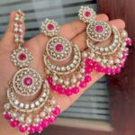 Kundan Earrings And Tika