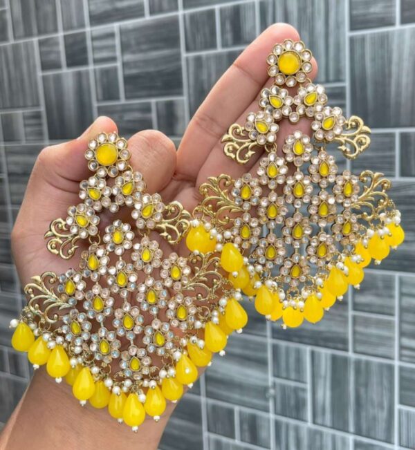 Mehndi Polish Big Size Earrings