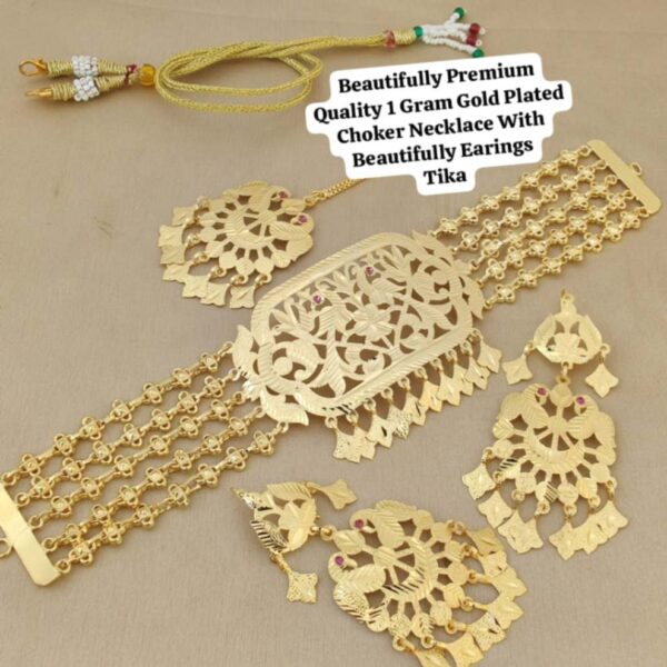 1 Gram Choker Neaklace With Beautiful Earings Tika Combo
