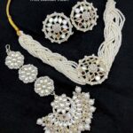 Mirror Chokker With Tops and Kundan Tika…