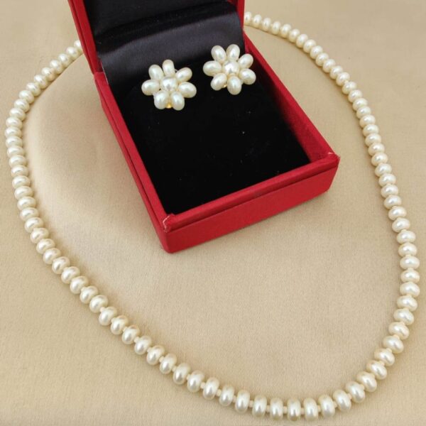 Pearl Necklace With Earings