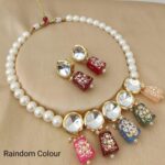Kundan Pearl Necklace With Beautiful Earings