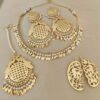 Jadau  Pearl Necklace With Earings Tika And Hairpins Combo