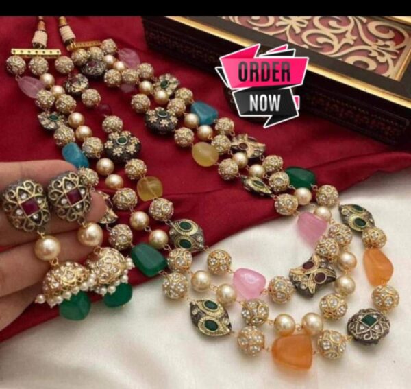 String mala with earrings,kada