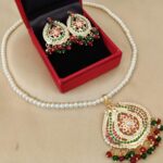 Gold Plated Jadau Pandant Set Combo