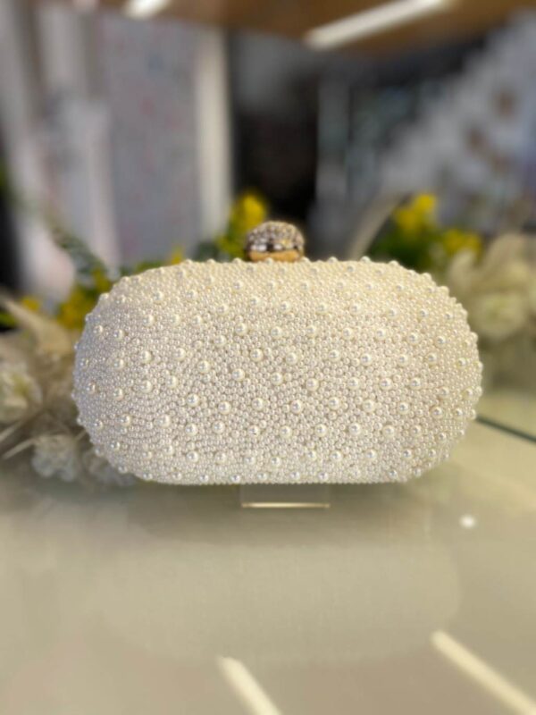 Bridal clutch Embroidered Round/Oval Box Clutch for Women's / Girls