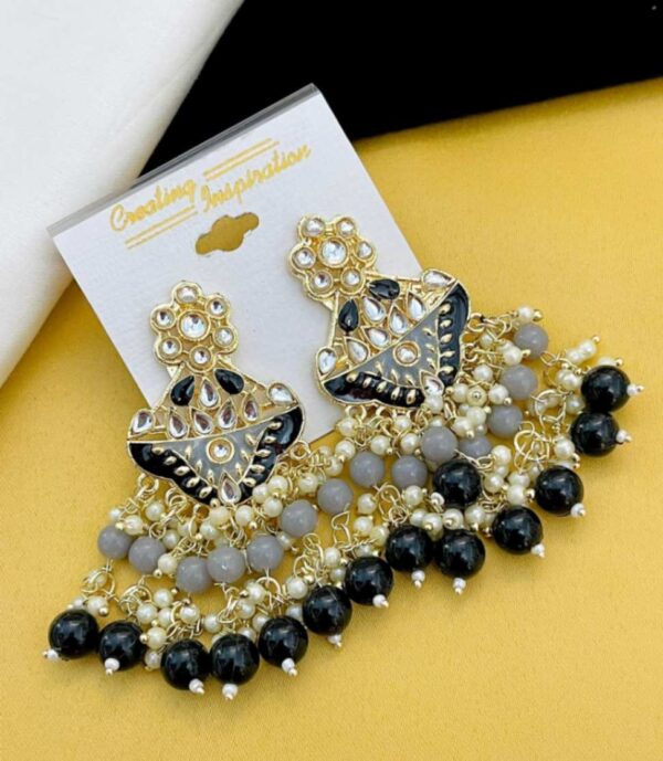 Meenakari Work Kundan Earrings