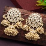 Kundan 3 Jumkie Earings