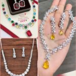 Neckline American diamond combo