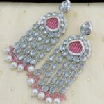 Rhodium Polish Reverse Ad Hanging Earrings