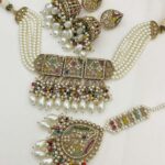 Pakistani Work Choker With Jhumki And Tika