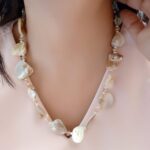 Stone necklace and earrings