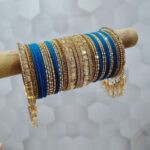 Velvet bangles chudda jhumka combo