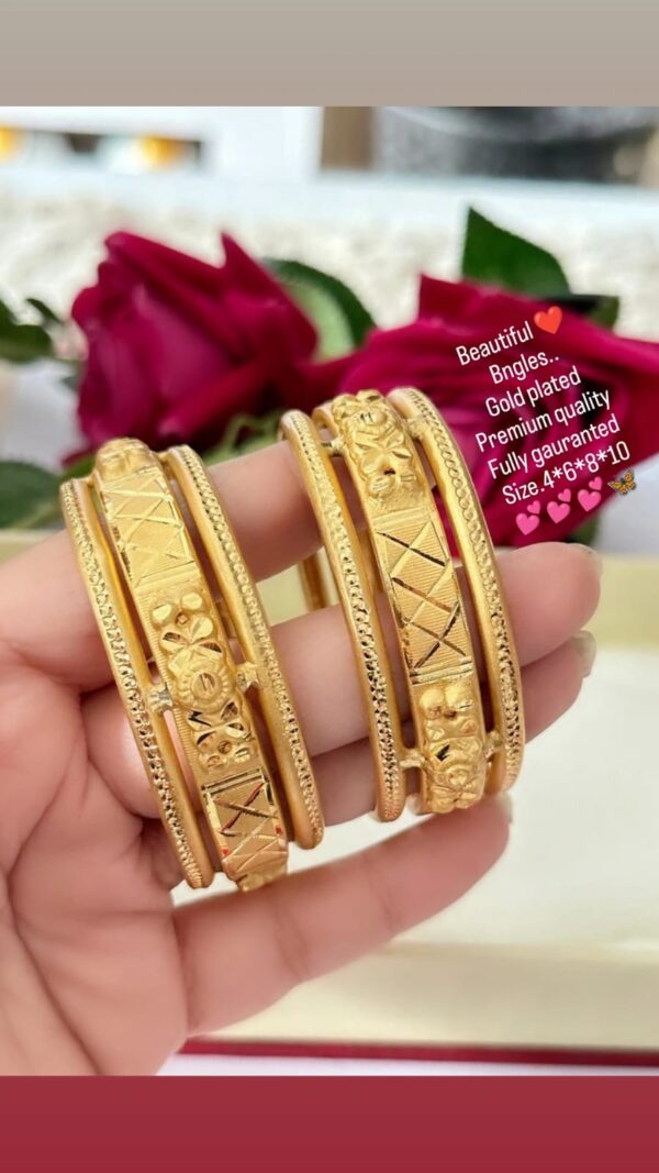 Gold plated Bangles Set