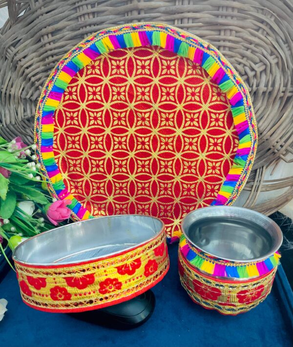 Karwa Chauth Thali With Channi And lota