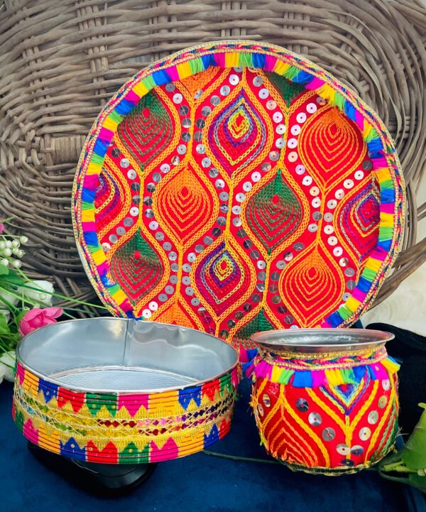 Karwa Chauth Thali With Channi And lota