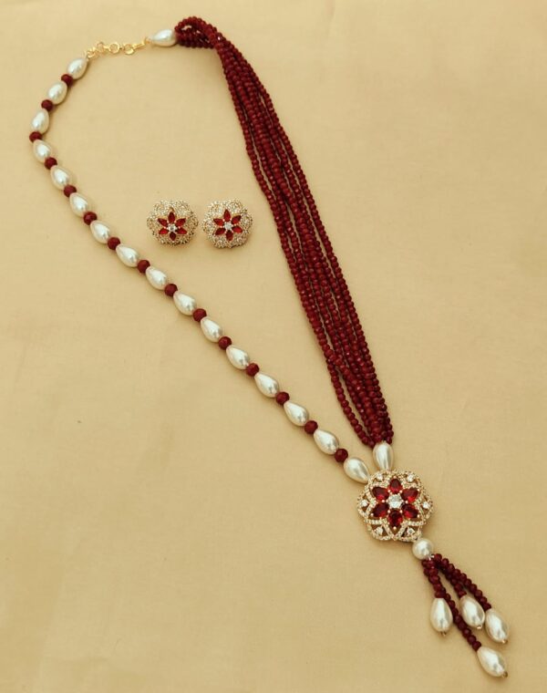 Onex Bead Work American Diamond  Necklace