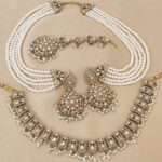 Beautifully Pakistani Necklace With Earrings With Earchain Combo