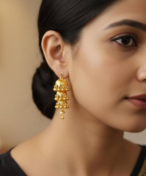 3 Layer Jhumka Earrings