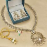 Diamond Necklace With Big Size Earrings