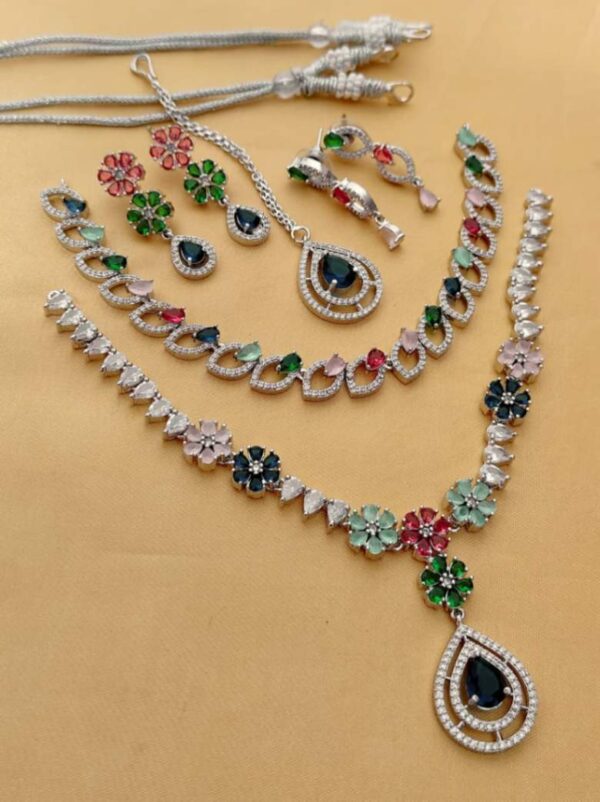 American Diamond Necklace Set Combo Of 2 Pc’s