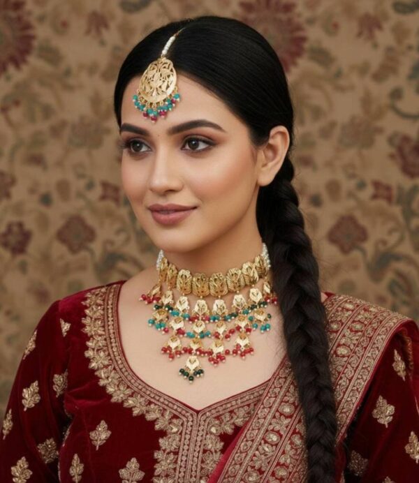 Necklace With Beautiful Earrings Tikka