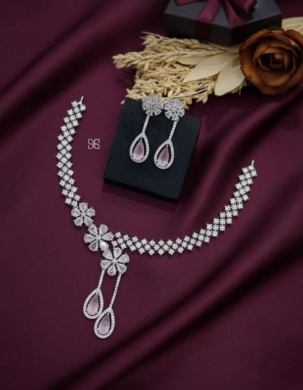 Beautiful neckline  American diamond