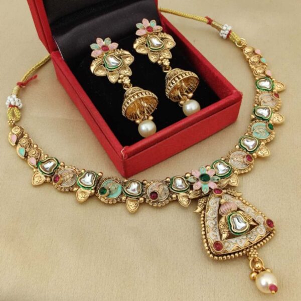 Gold plated Necklace with Earrings
