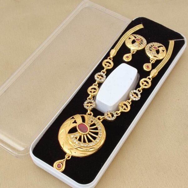 Gold plated Necklace with Earrings