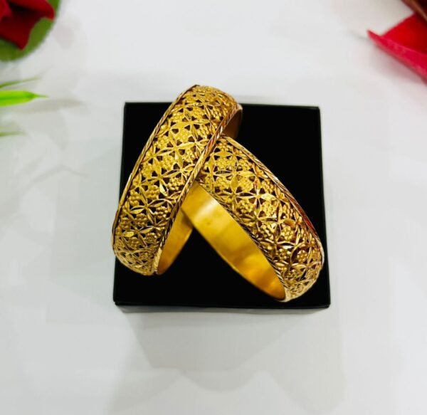 Jali Gold Plated Bangles
