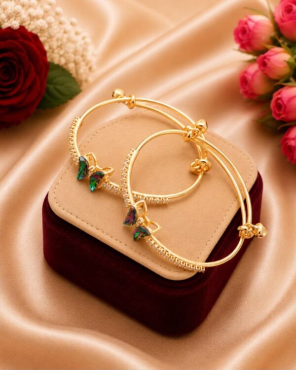 Butterfly Gold Plated Adjustable Bangles